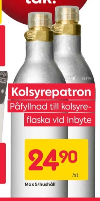 Rusta Kolsyrepatron erbjuda