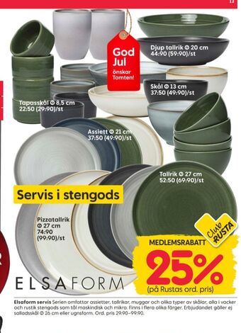 Rusta Elsa form erbjuda