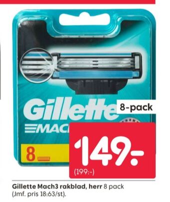 Rusta Mach3 rakblad erbjuda