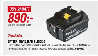 Tools Makita batteri erbjuda