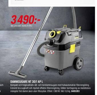 Tools Kärcher grovdammsugare erbjuda