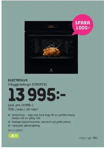Elon Electrolux ugn erbjuda