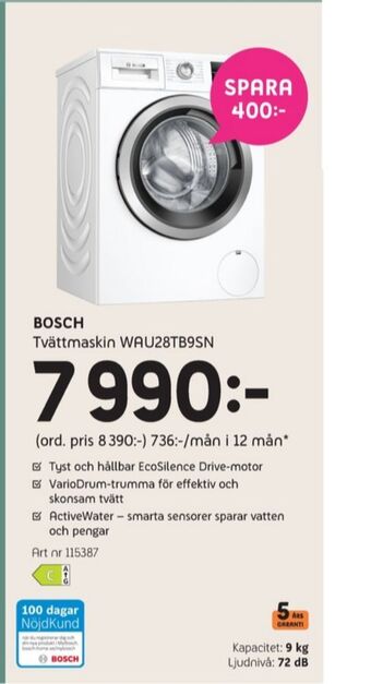 Elon Bosch tvättmaskin erbjuda