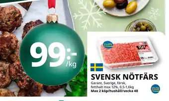 Bingebyhallen Svensk Nötfärs erbjuda