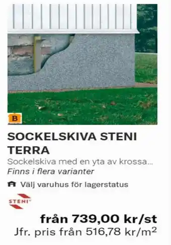 Sockelskiva Steni Terra