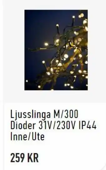 Ljusslinga M/300 Dioder 31V/230V IP44 Inne/Ute