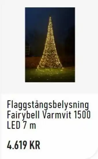 Granngården Flaggstångsbelysning Fairybell Varmvit 1500 LED 7m erbjuda