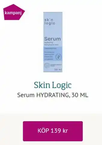 Apoteksgruppen Skin Logic Serum Hydrating, 30ml erbjuda