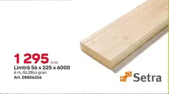Byggmax Limträ 56 x 225 x 6000 erbjuda
