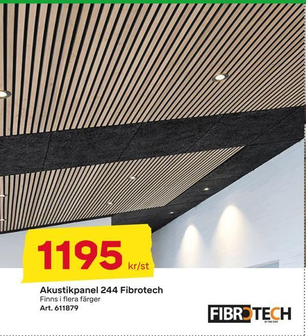 Akustikpanel 244 fibrotech erbjudande hos Byggmax