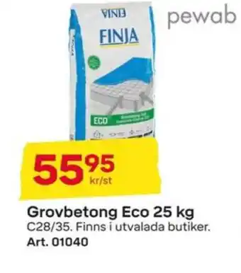Byggmax Finja betong erbjuda