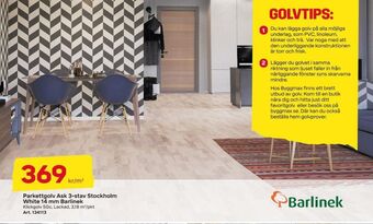 Byggmax Barlinek parkettgolv erbjuda