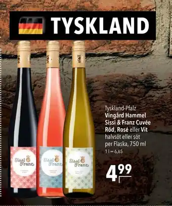 Citti Vingård hammel sissi & franz cuvée röd, rosé eller vit erbjuda