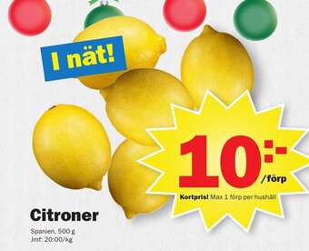 Pekås Citroner erbjuda