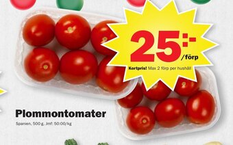Pekås Plommontomater erbjuda
