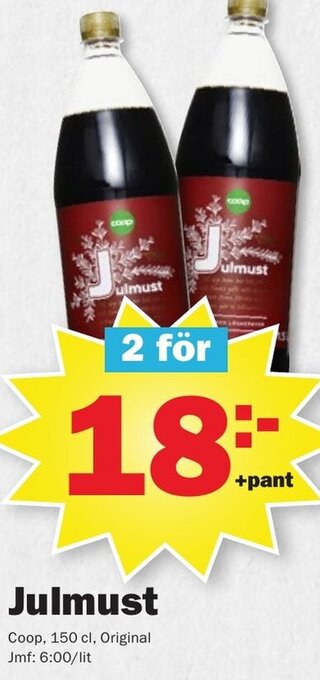 Pekås Julmust erbjuda