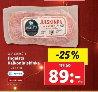 Lidl Ingelsta kalkonjulskinka erbjuda