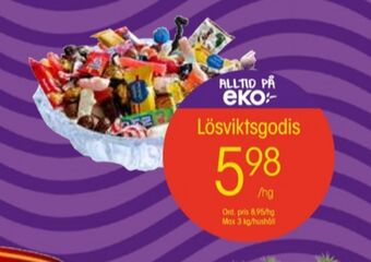 EKO Lösviktsgodis erbjuda