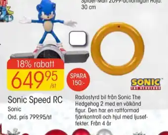 Sonic the hedgehog radiostyrda leksaker