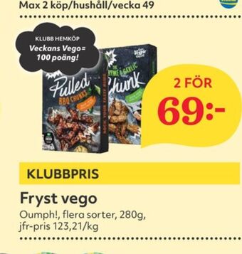 Hemköp Oumph vegetarmat erbjuda