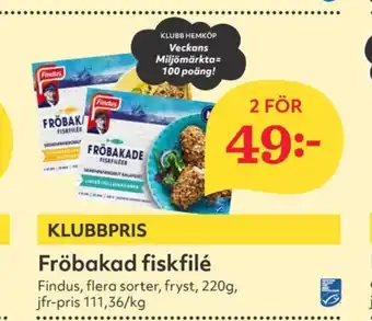 Hemköp Findus fiskfiléer panerad erbjuda