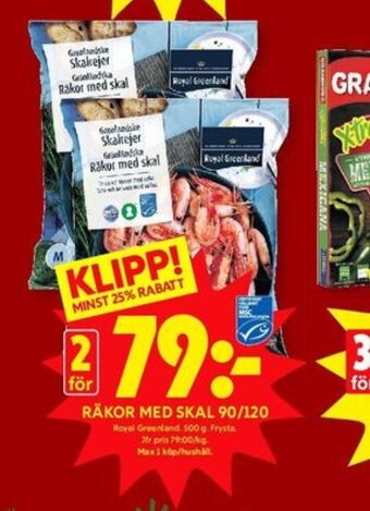 ICA Kvantum Royal greenland räkor med skal erbjuda