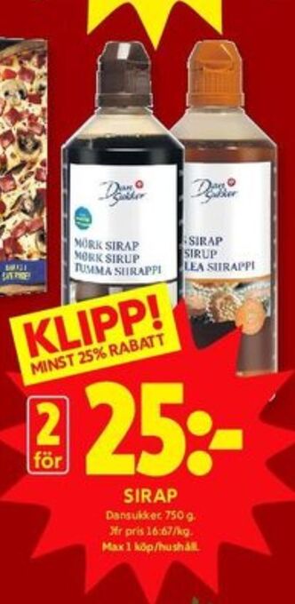 ICA Kvantum Dansukker sirap erbjuda