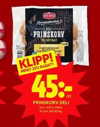 ICA Kvantum Scan deli prinskorv erbjuda