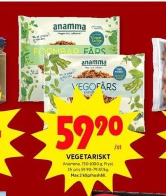 ICA Kvantum Anamma gott & grönt vegofärs erbjuda