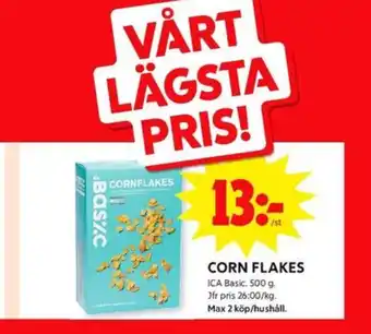 ICA Kvantum Ica basic cornflakes erbjuda
