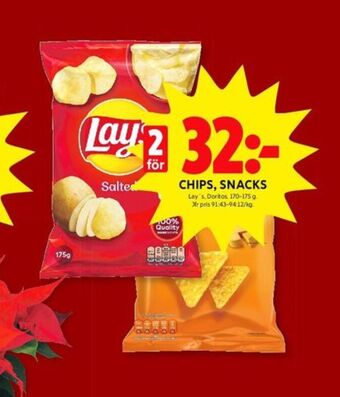 ICA Kvantum Lays chips erbjuda