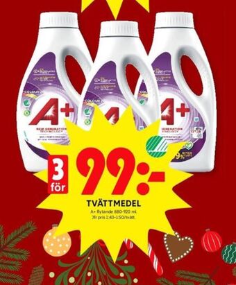 ICA Kvantum A+ tvättmedel flytande erbjuda