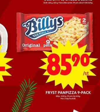 ICA Maxi Billys pizza erbjuda