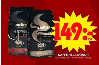 Espresso italiamo kaffebönor