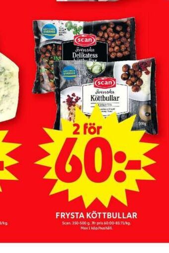 ICA Maxi Scan köttbullar erbjuda