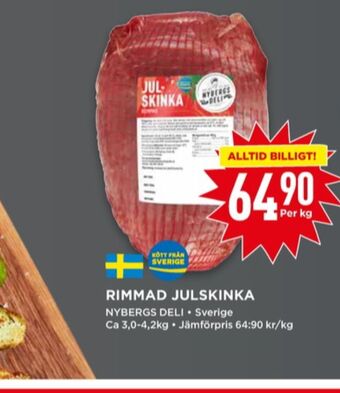 Willys Nybergs deli julskinka erbjuda