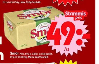 ICA Supermarket Svenskt smör erbjuda