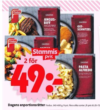 ICA Supermarket Findus färdigrätter erbjuda