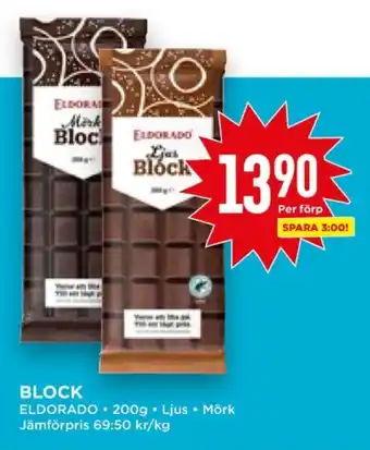 Willys Hemma Eldorado blockchoklad ljus erbjuda