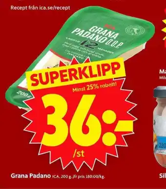 ICA Supermarket Ica grana padano erbjuda