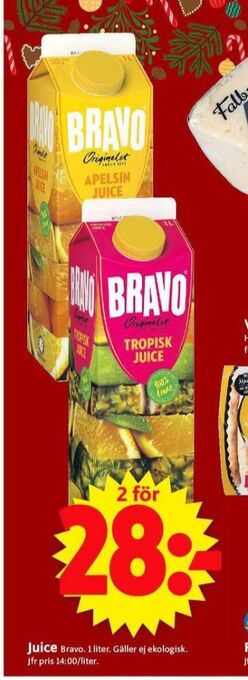 ICA Supermarket Bravo juice erbjuda