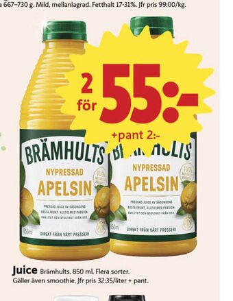 ICA Nära Brämhults juice erbjuda
