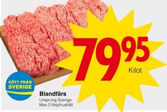 Matöppet Blandfärs erbjuda