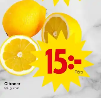 Matöppet Findus citroner erbjuda