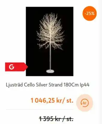 K-rauta Ljusträd Cello Silver Strand 180cm IP44 erbjuda