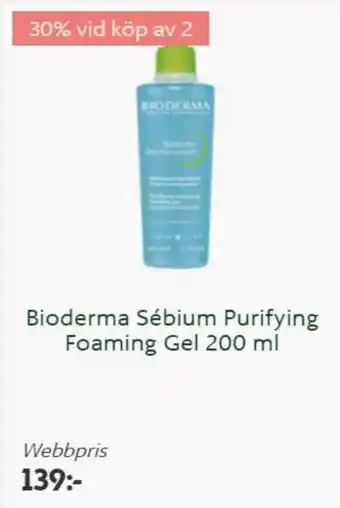 Apotek Hjärtat Bioderma Sébium Purifying Foaming Gel 200ml erbjuda