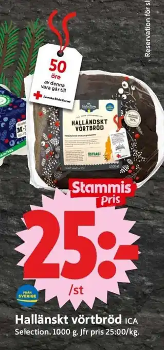 ICA Supermarket Halländskt Vörtbröd erbjuda