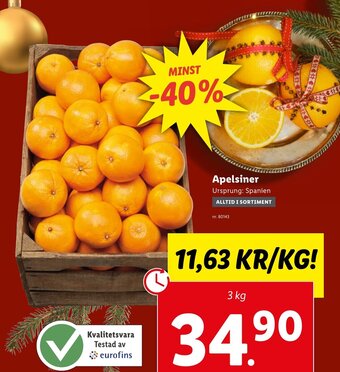 Lidl Apelsiner erbjuda