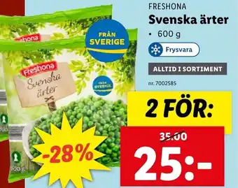 Lidl Avenska ärter erbjuda
