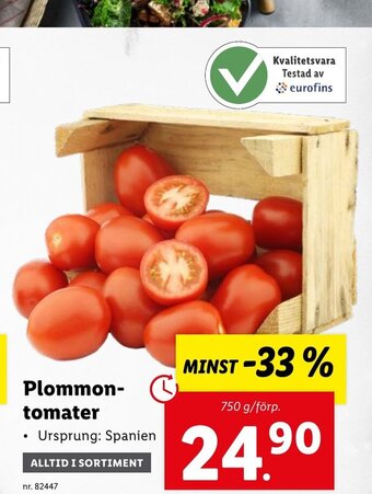 Lidl Plommontomater erbjuda